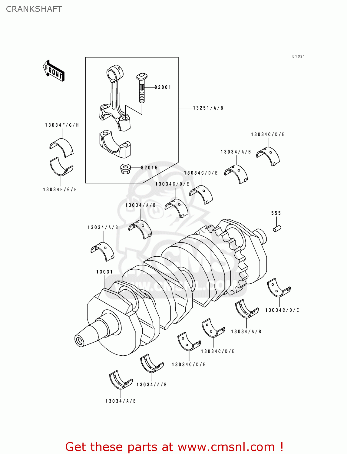 CRANKSHAFT ZX500C2 ZZR500 1991 AUSTRIA NR