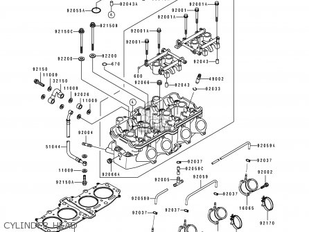 CYLINDER HEAD - ZX500C2 ZZR500 1991 AUSTRIA NR