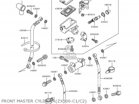 FRONT MASTER CYLINDER(ZX500-C1/C2) - ZX500C2 ZZR500 1991 AUSTRIA NR