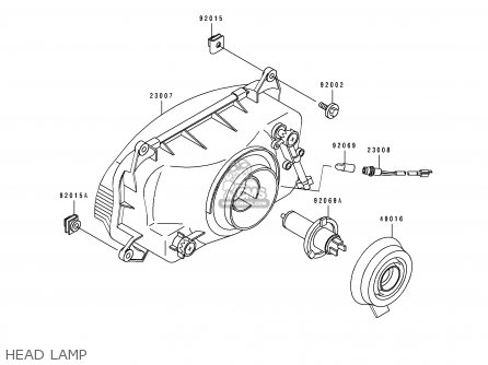 HEAD LAMP - ZX500C2 ZZR500 1991 AUSTRIA NR