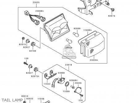 TAIL LAMP - ZX500C2 ZZR500 1991 AUSTRIA NR