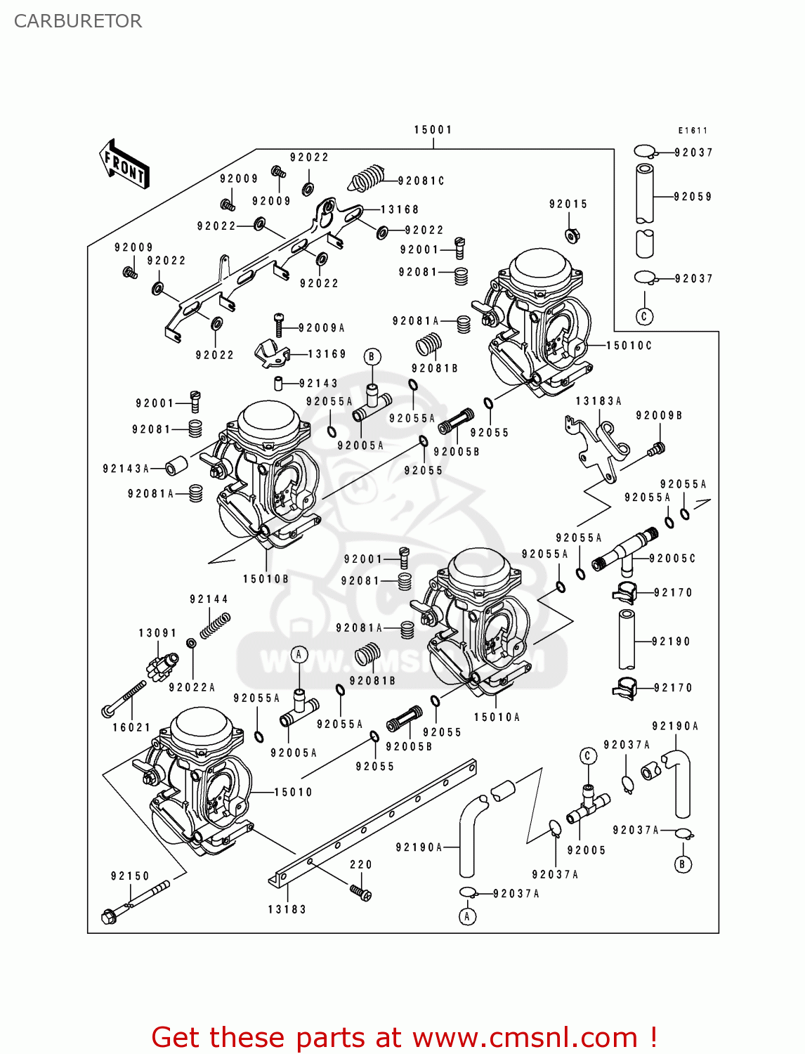CARBURETOR ZX500C3 ZZR500 1992 AUSTRIA