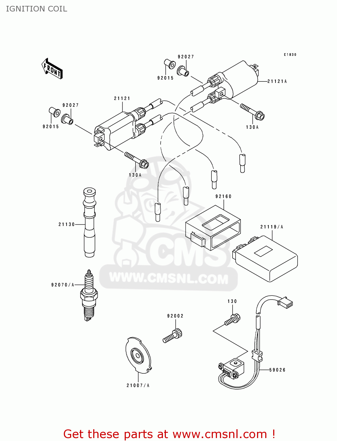 IGNITION COIL ZX500C3 ZZR500 1992 AUSTRIA
