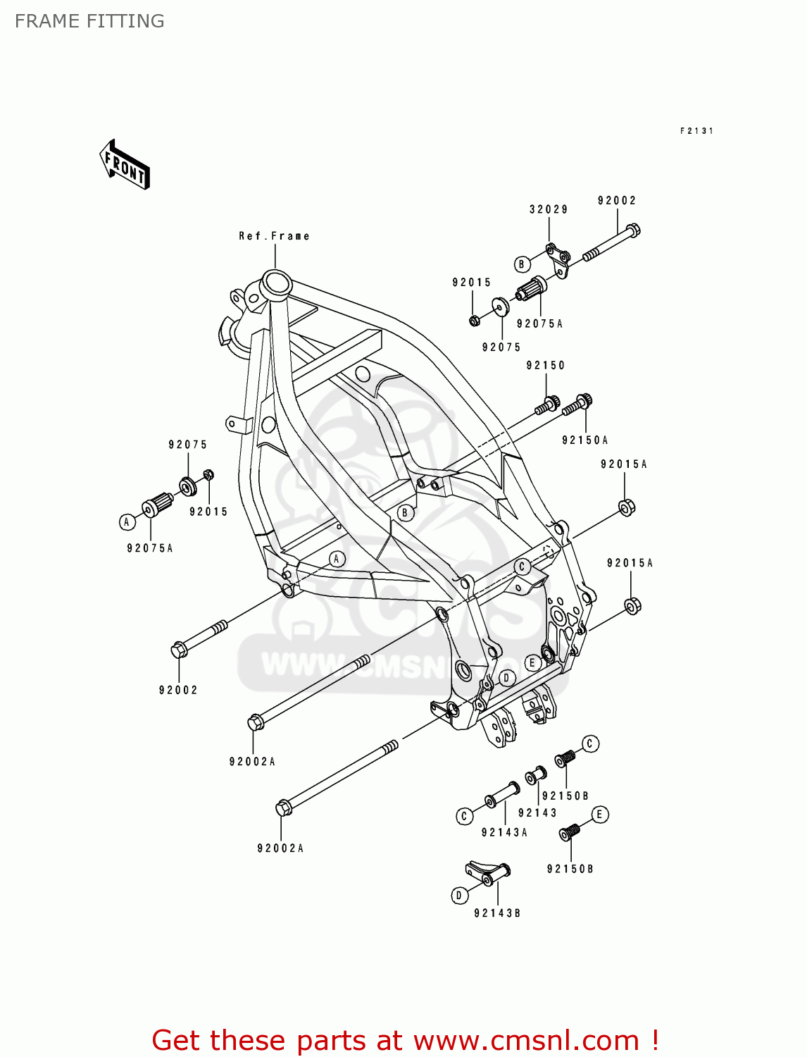FRAME FITTING ZX500C3 ZZR500 1992 AUSTRIA
