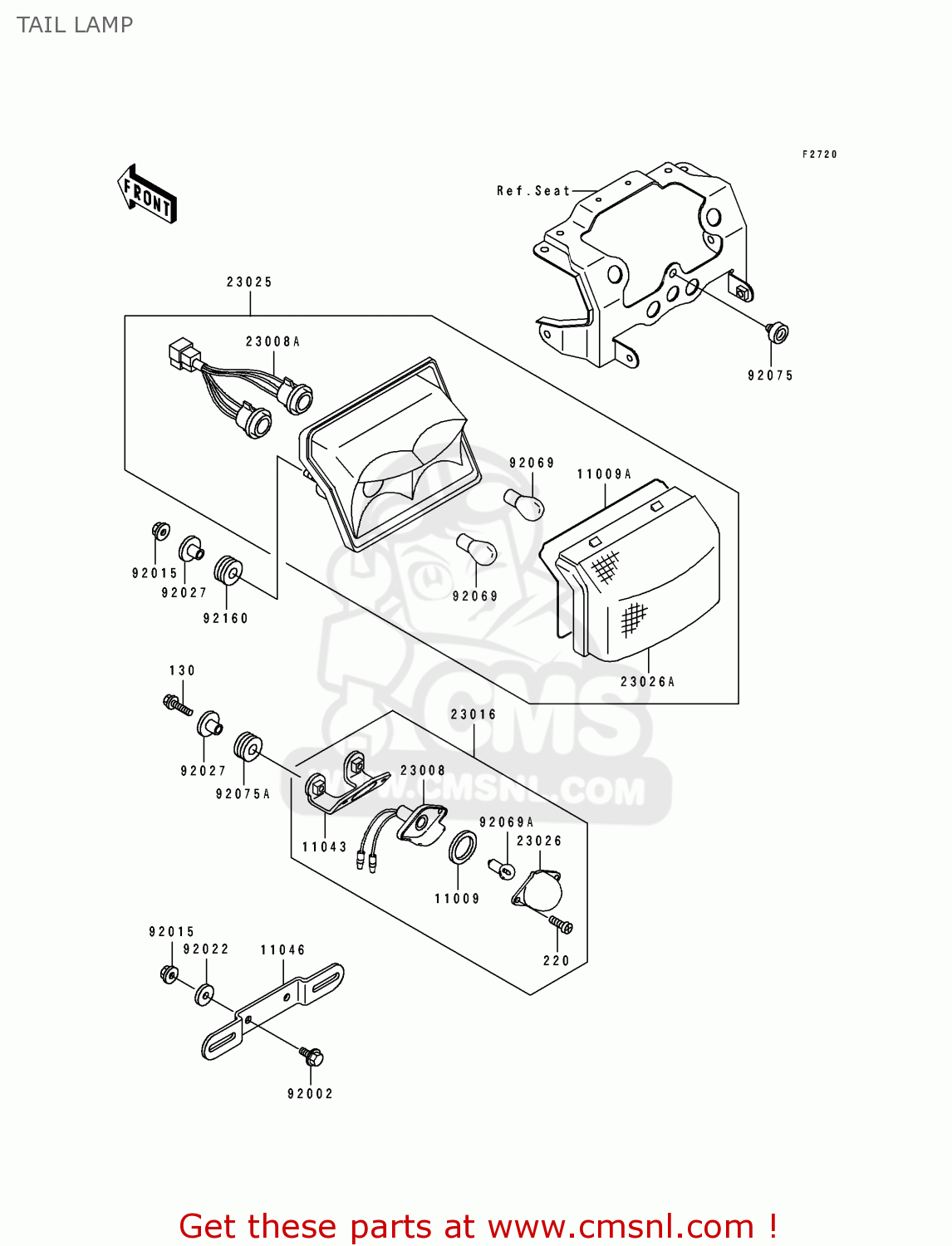 TAIL LAMP ZX500C3 ZZR500 1992 AUSTRIA