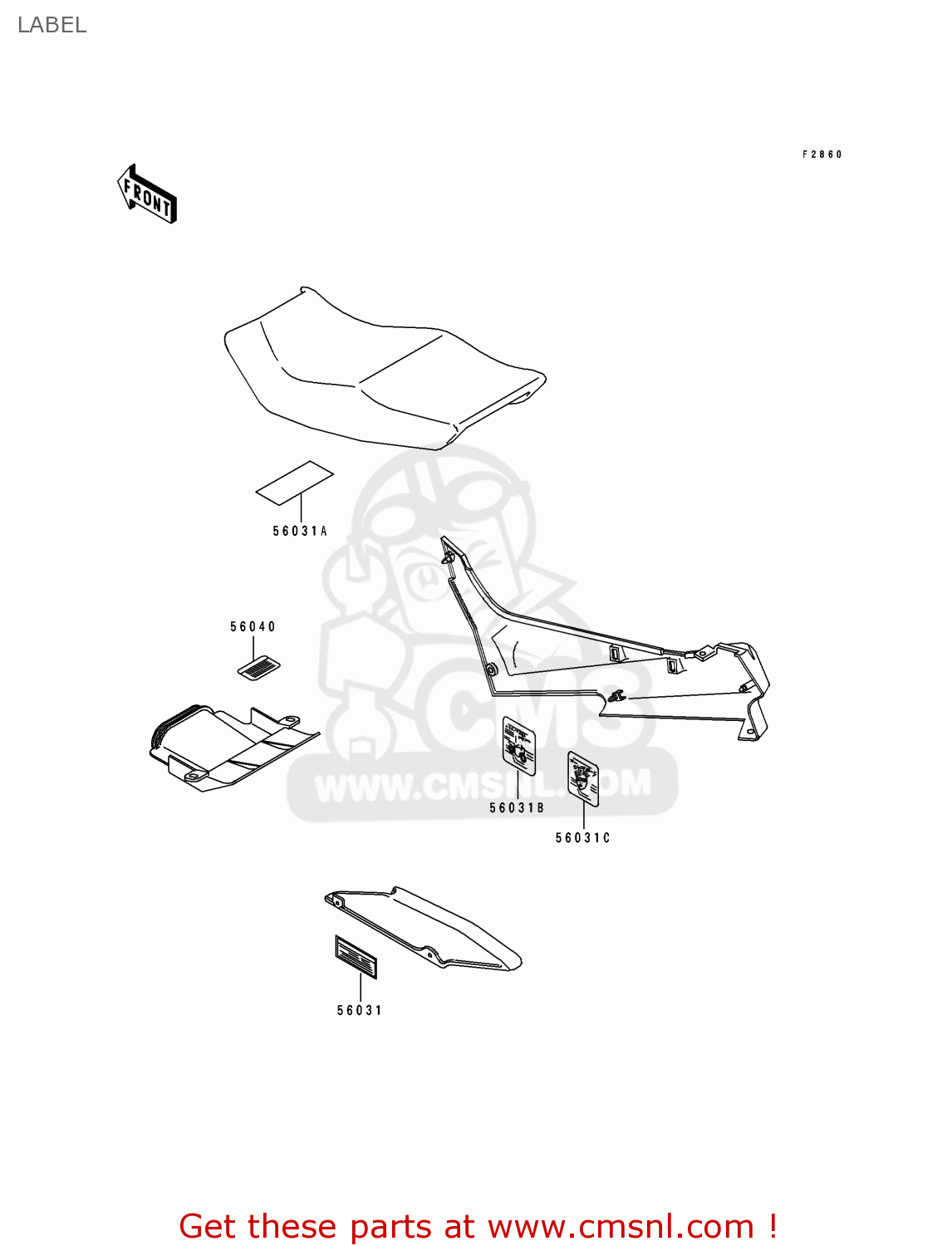 LABEL ZX500C3 ZZR500 1992 AUSTRIA