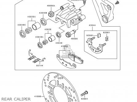 REAR CALIPER - ZX500C3 ZZR500 1992 AUSTRIA