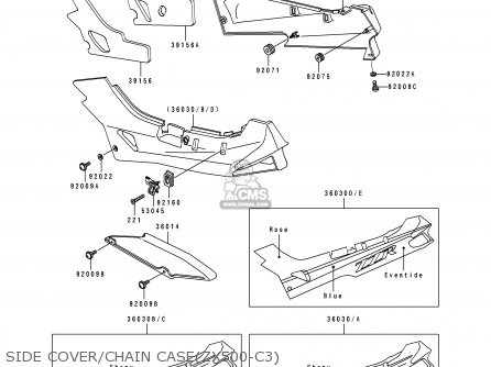 SIDE COVER/CHAIN CASE(ZX500-C3) - ZX500C3 ZZR500 1992 AUSTRIA