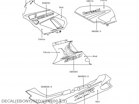 DECAL(EBONY/RED)(ZX500-C3) - ZX500C3 ZZR500 1992 AUSTRIA