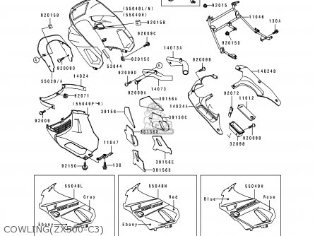 COWLING(ZX500-C3) - ZX500C3 ZZR500 1992 AUSTRIA