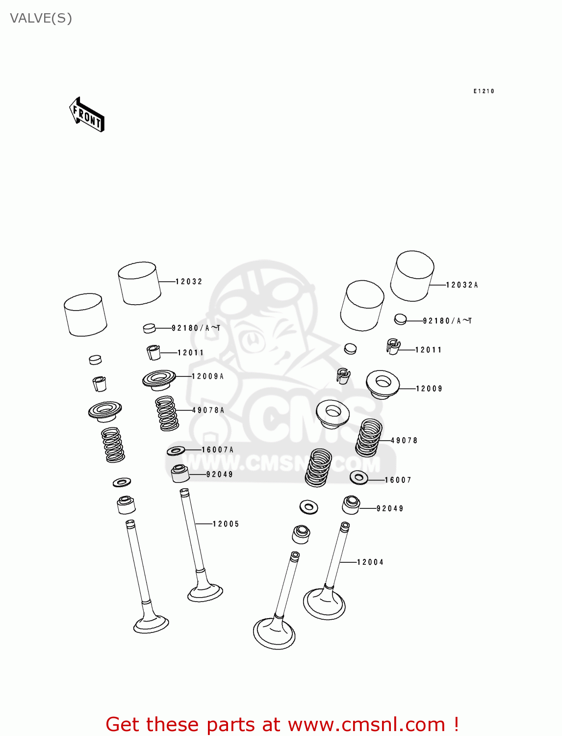 VALVE(S) ZX500D1 ZZR550 1993 AUSTRIA GR