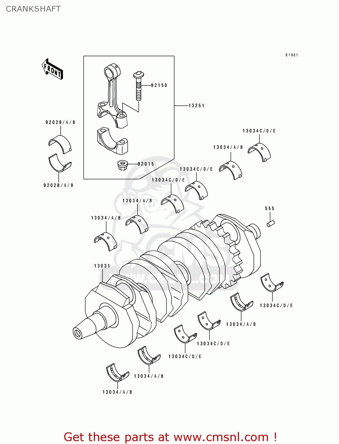 CRANKSHAFT ZX500D1 ZZR550 1993 AUSTRIA GR