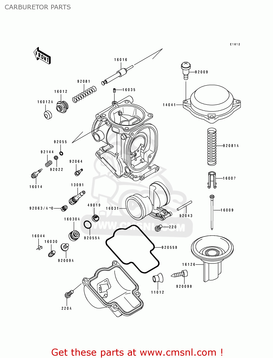 CARBURETOR PARTS ZX500D1 ZZR550 1993 AUSTRIA GR
