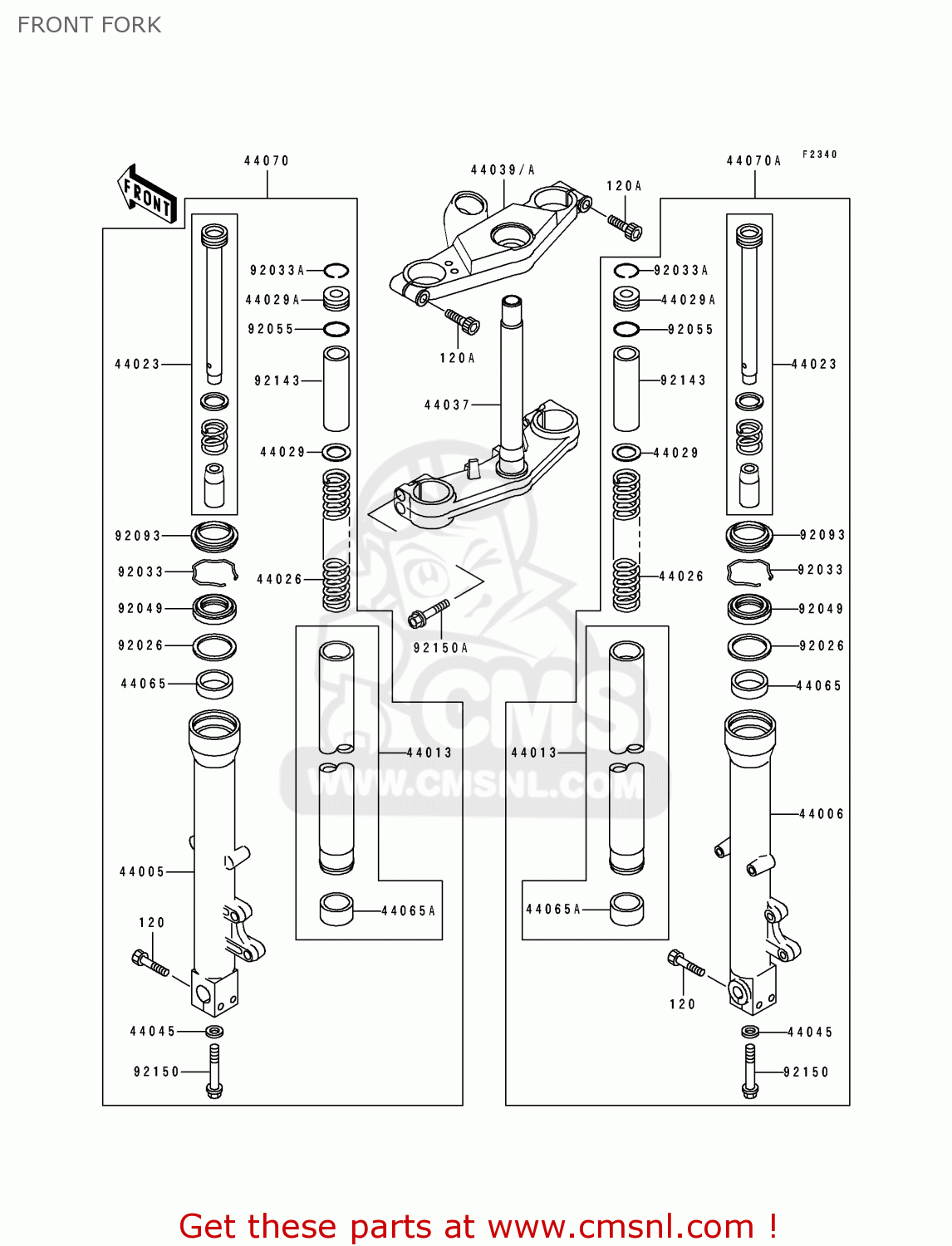 FRONT FORK ZX500D1 ZZR550 1993 AUSTRIA GR