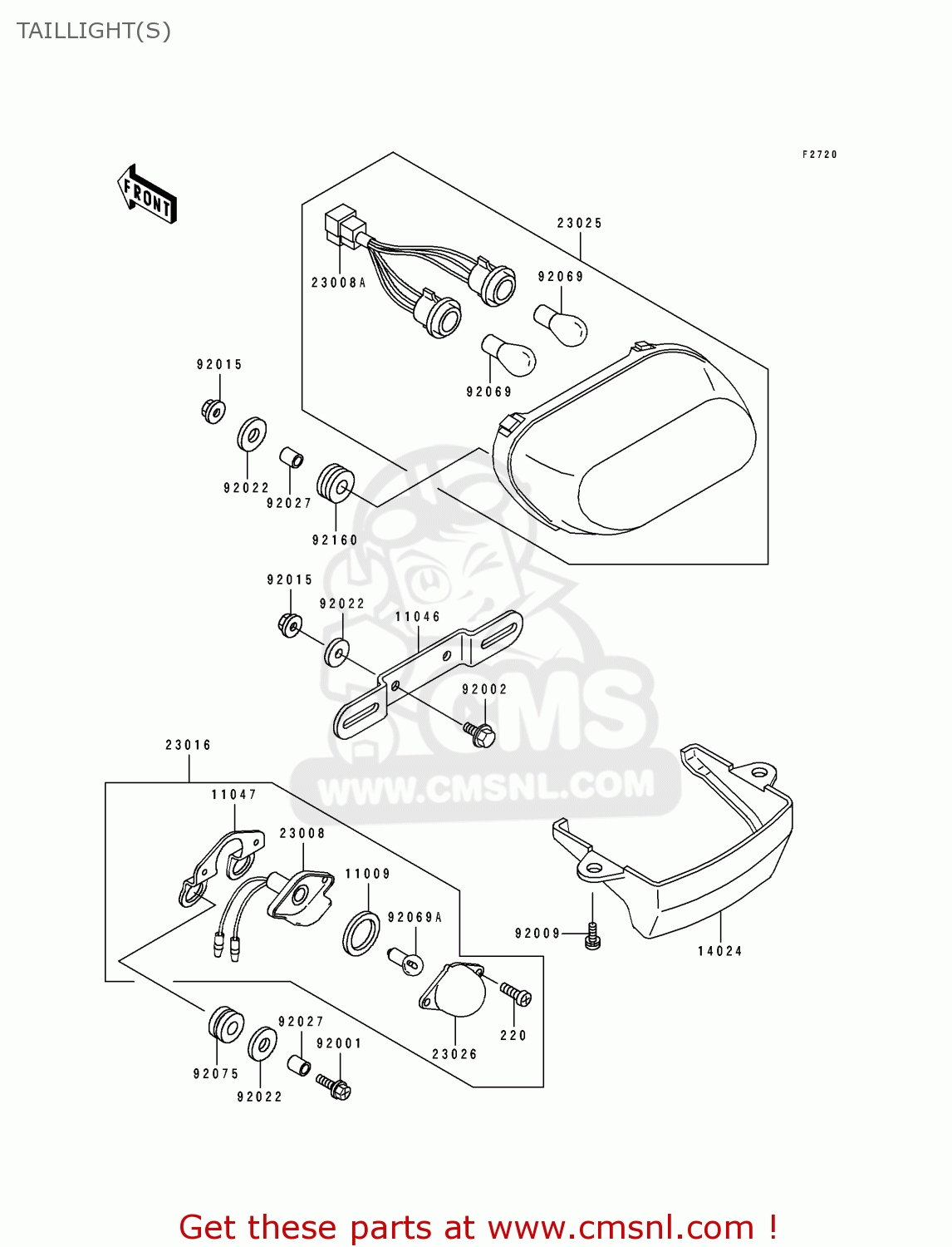 TAILLIGHT(S) ZX500D1 ZZR550 1993 AUSTRIA GR