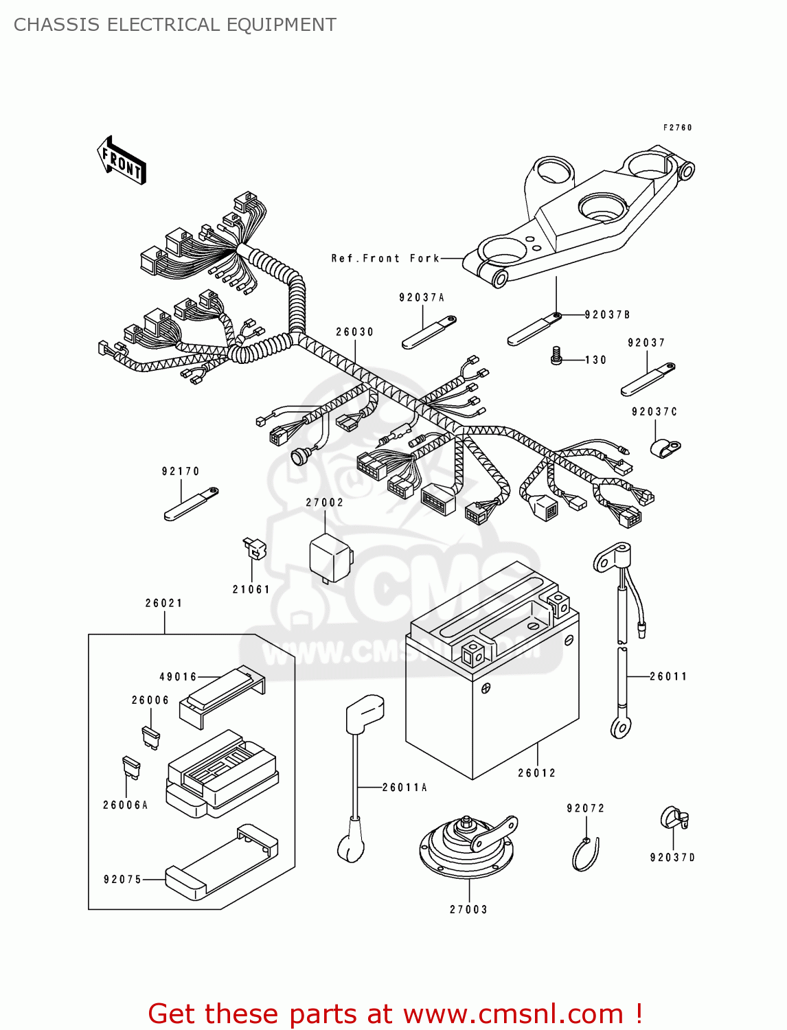 CHASSIS ELECTRICAL EQUIPMENT ZX500D1 ZZR550 1993 AUSTRIA GR