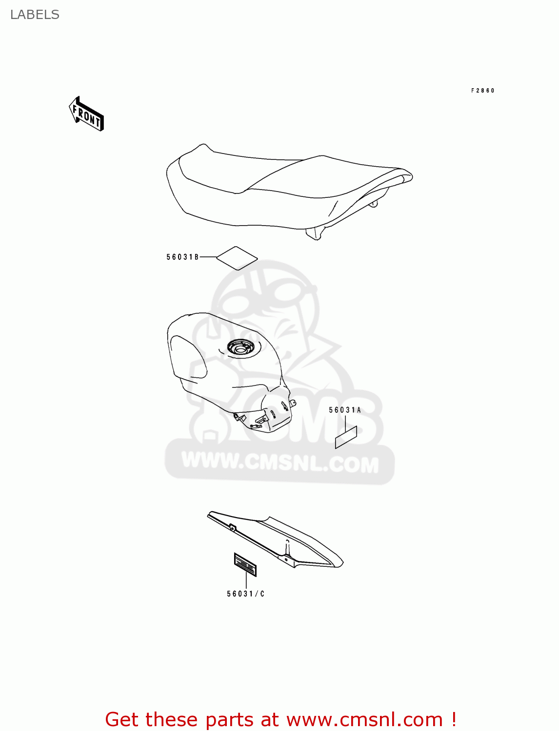 LABELS ZX500D1 ZZR550 1993 AUSTRIA GR
