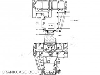 CRANKCASE BOLT PATTERN - ZX500D1 ZZR550 1993 AUSTRIA GR