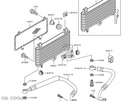 OIL COOLER - ZX500D1 ZZR550 1993 AUSTRIA GR