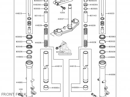 FRONT FORK - ZX500D1 ZZR550 1993 AUSTRIA GR