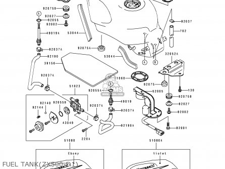 FUEL TANK(ZX500-D1) - ZX500D1 ZZR550 1993 AUSTRIA GR