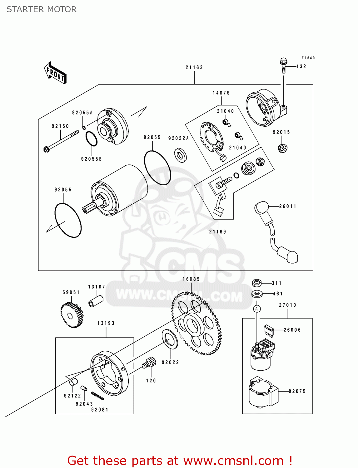 STARTER MOTOR ZX500D2 ZZR550 1994 AUSTRIA