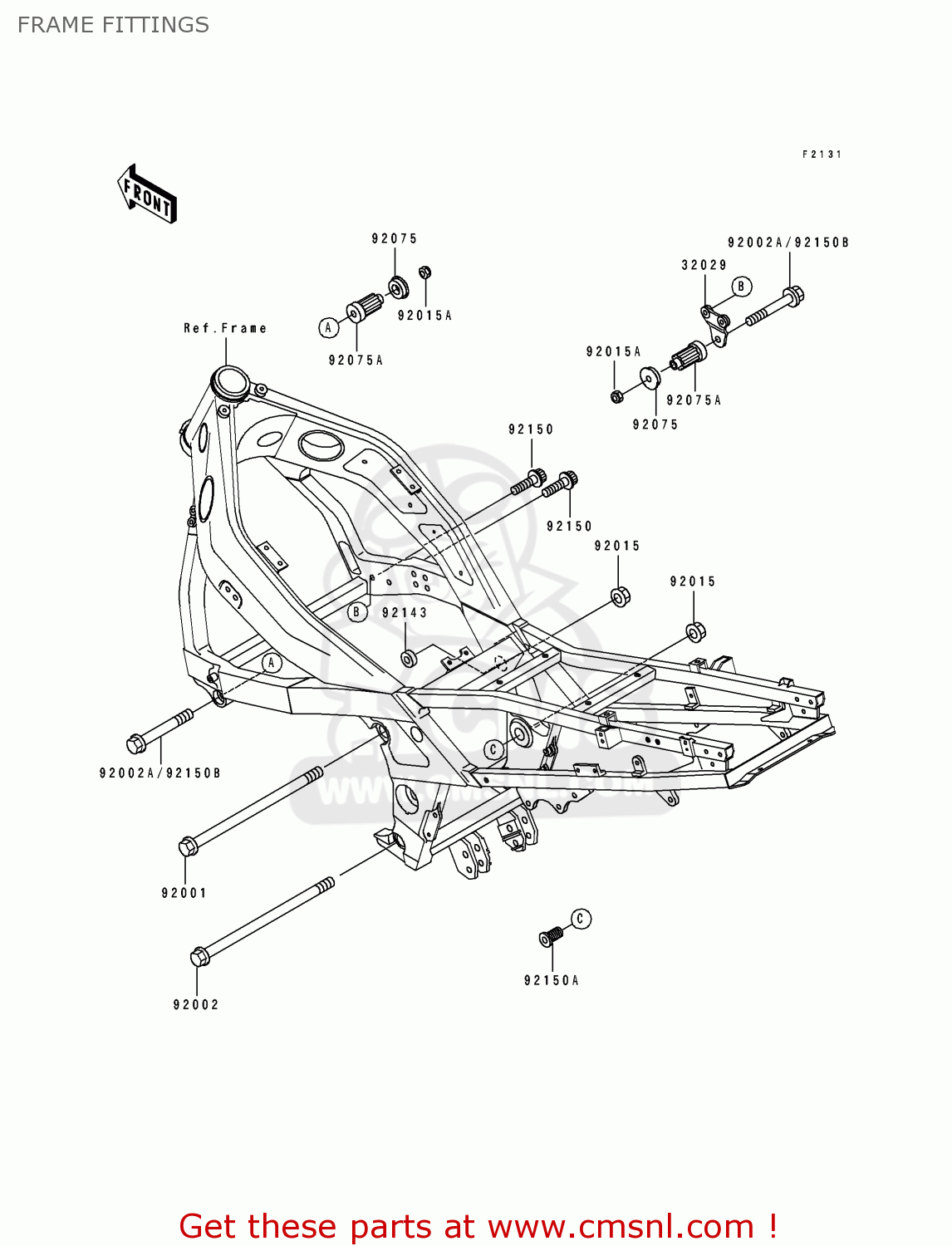 FRAME FITTINGS ZX500D2 ZZR550 1994 AUSTRIA