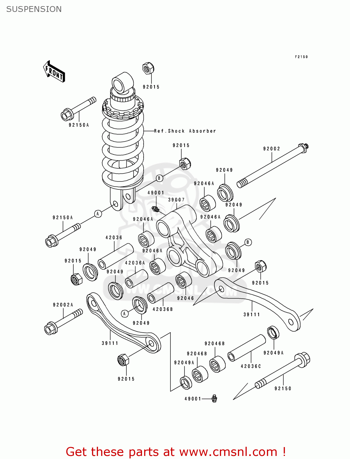SUSPENSION ZX500D2 ZZR550 1994 AUSTRIA