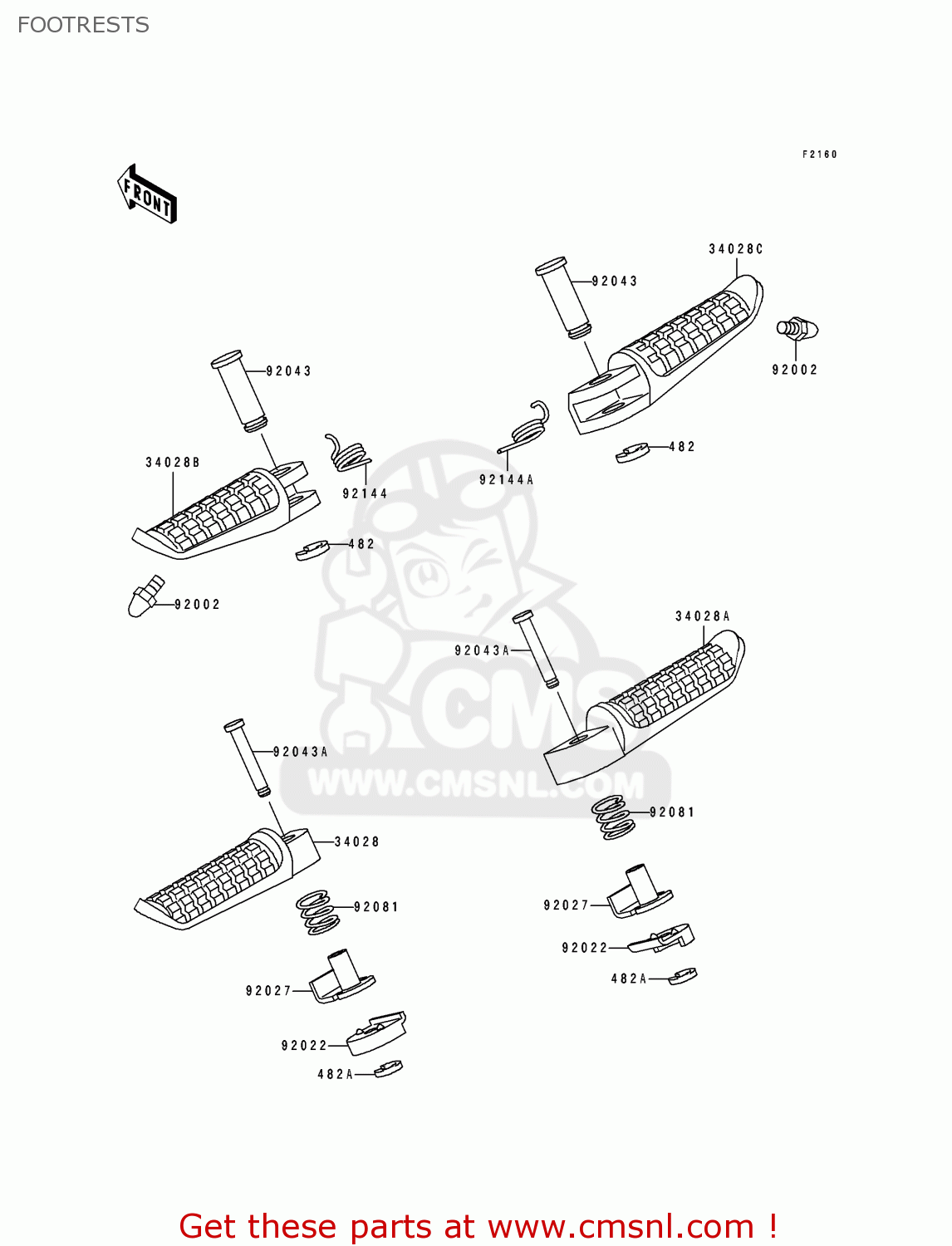 FOOTRESTS ZX500D2 ZZR550 1994 AUSTRIA