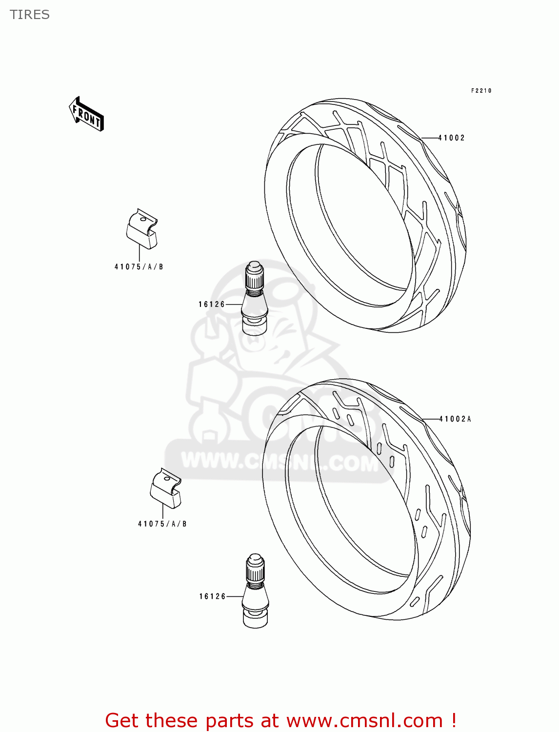 TIRES ZX500D2 ZZR550 1994 AUSTRIA