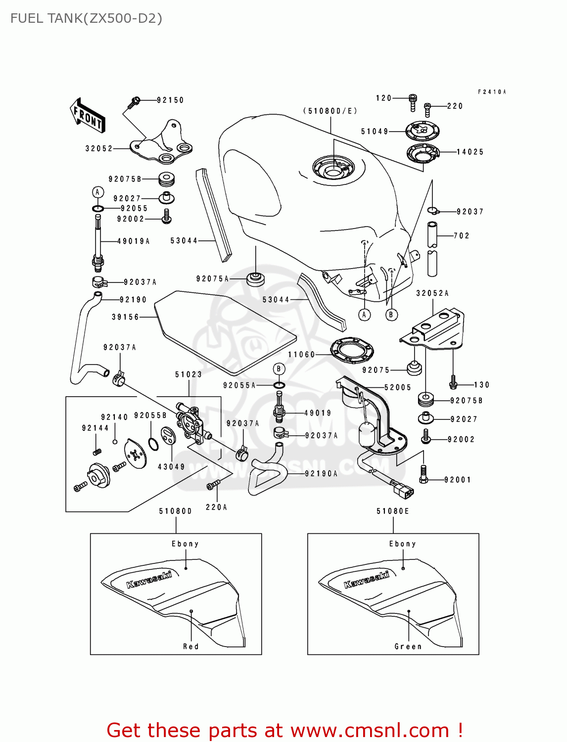 FUEL TANK(ZX500-D2) ZX500D2 ZZR550 1994 AUSTRIA