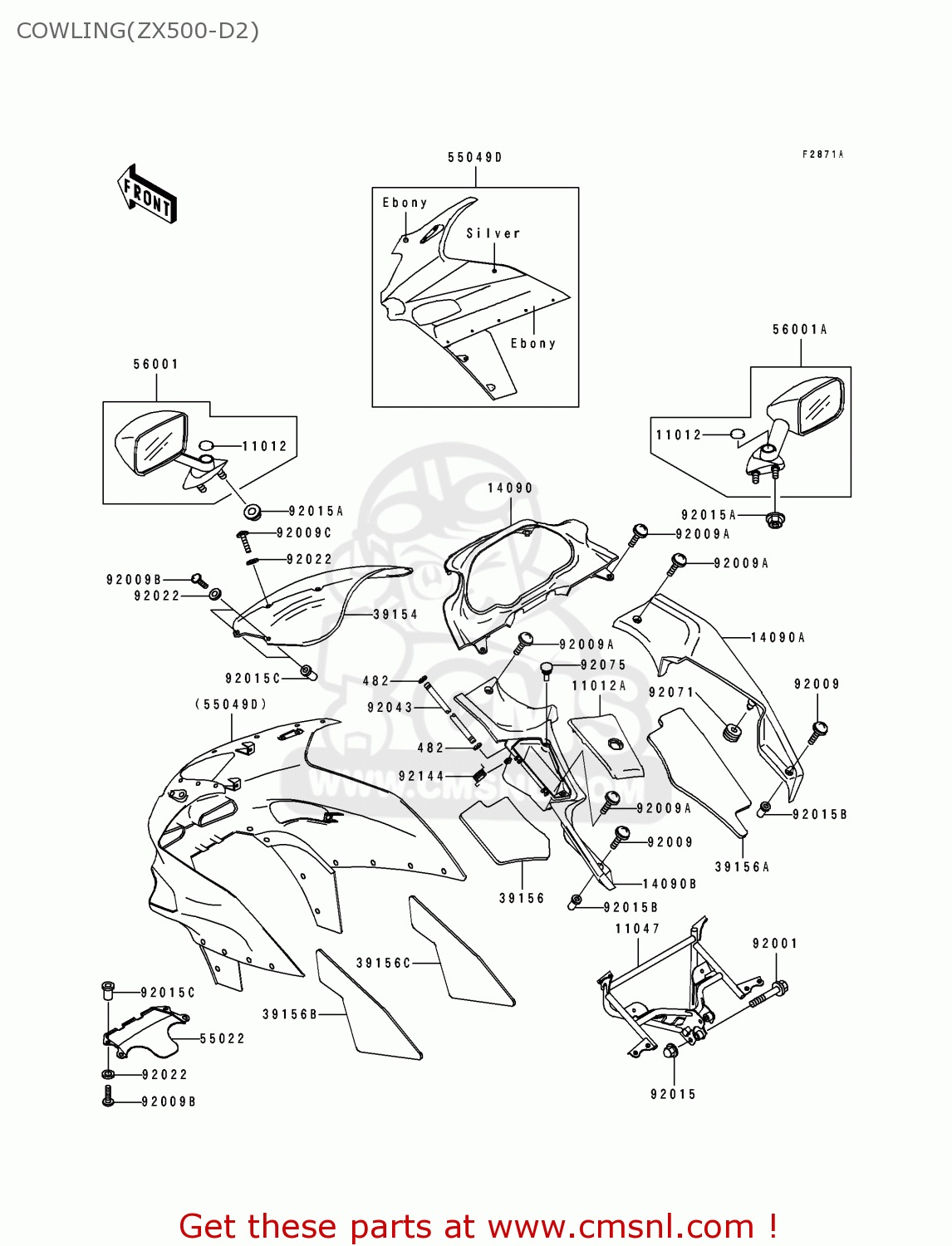 COWLING(ZX500-D2) ZX500D2 ZZR550 1994 AUSTRIA