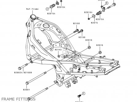 FRAME FITTINGS - ZX500D2 ZZR550 1994 AUSTRIA
