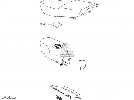 LABELS - ZX500D2 ZZR550 1994 AUSTRIA