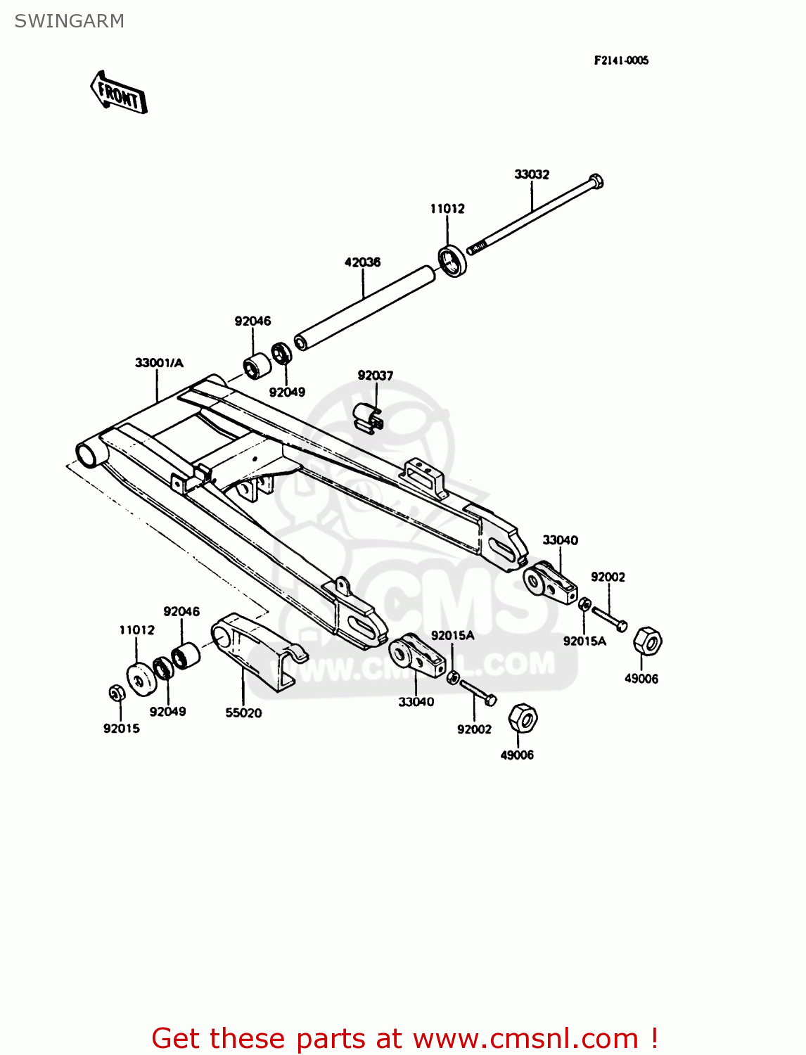 SWINGARM ZX550A1 GPZ550 1984 EUROPE UK FR GR IT FG SD ST