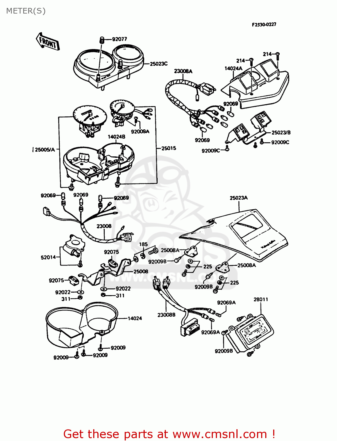 METER(S) ZX550A1 GPZ550 1984 EUROPE UK FR GR IT FG SD ST