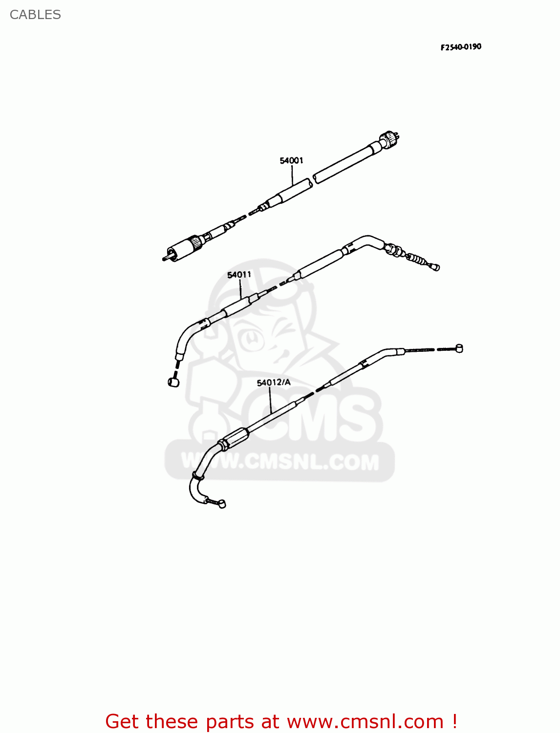 CABLES ZX550A1 GPZ550 1984 EUROPE UK FR GR IT FG SD ST