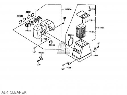 AIR CLEANER - ZX550A1 GPZ550 1984 EUROPE UK FR GR IT FG SD ST