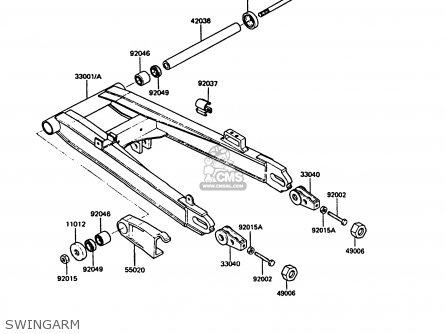 SWINGARM - ZX550A1 GPZ550 1984 EUROPE UK FR GR IT FG SD ST