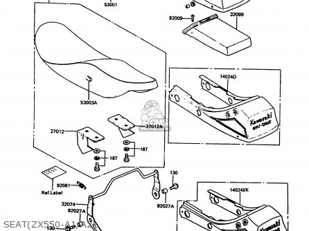 SEAT(ZX550-A1/A2) - ZX550A1 GPZ550 1984 EUROPE UK FR GR IT FG SD ST