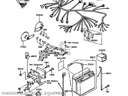 CHASSIS ELECTRICAL EQUIPMENT - ZX550A1 GPZ550 1984 EUROPE UK FR GR IT FG SD ST