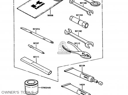 OWNER'S TOOLS - ZX550A1 GPZ550 1984 EUROPE UK FR GR IT FG SD ST