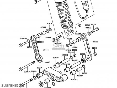 SUSPENSION - ZX550A2 GPZ550 1985 EUROPE UK FR FG GR IT NR SD ST