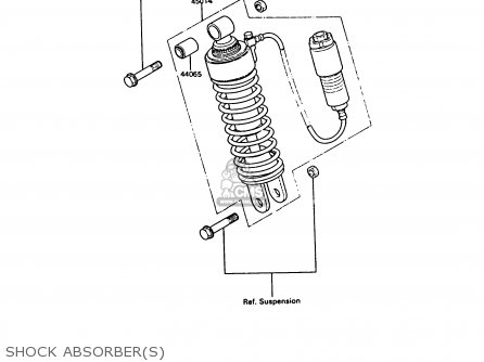 SHOCK ABSORBER(S) - ZX550A2 GPZ550 1985 EUROPE UK FR FG GR IT NR SD ST