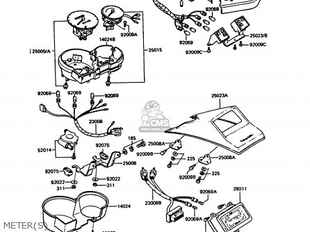 METER(S) - ZX550A2 GPZ550 1985 EUROPE UK FR FG GR IT NR SD ST