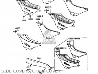 SIDE COVERS/CHAIN COVER - ZX550A2 GPZ550 1985 EUROPE UK FR FG GR IT NR SD ST