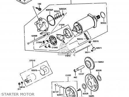 STARTER MOTOR - ZX550A3 GPZ550 1986 EUROPE UK FR FG GR