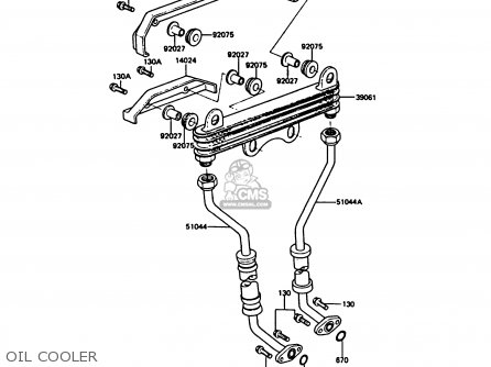 OIL COOLER - ZX550A3 GPZ550 1986 EUROPE UK FR FG GR