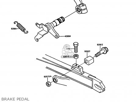 BRAKE PEDAL - ZX550A3 GPZ550 1986 EUROPE UK FR FG GR