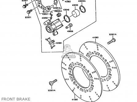 FRONT BRAKE - ZX550A3 GPZ550 1986 EUROPE UK FR FG GR